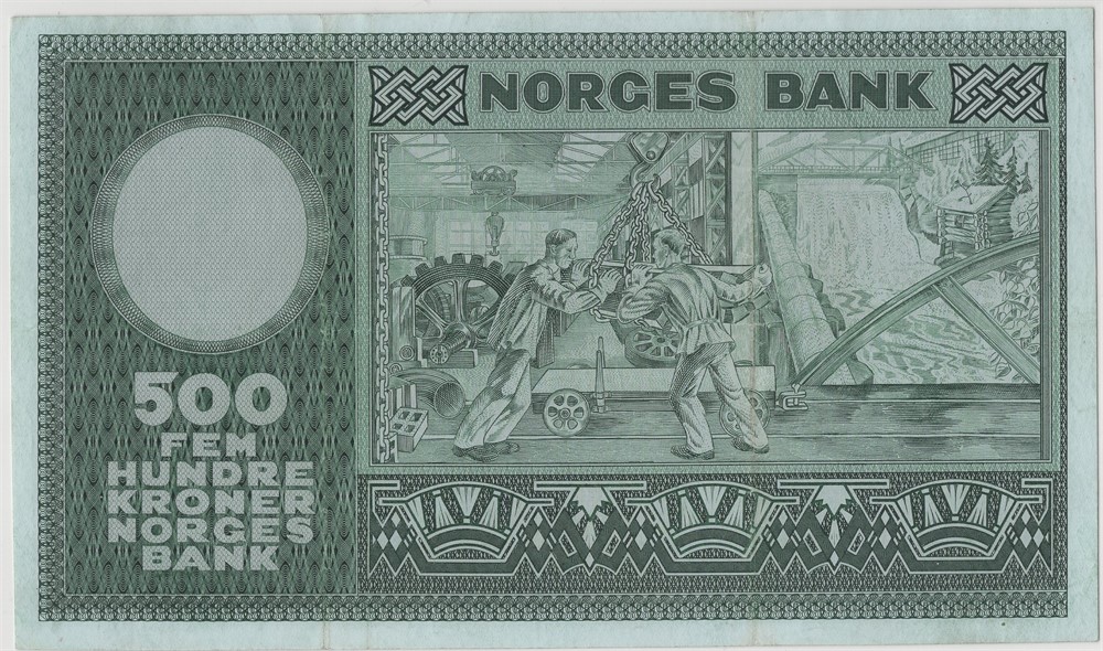 500 kroner 1974 G.2004237. Erstatningsseddel. Kv.1+/01