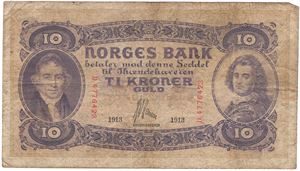 10 kroner 1913 D.4776423. Kv.1-