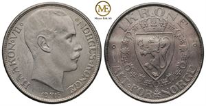 1 krone 1915 Haakon VII. Kv.0/01