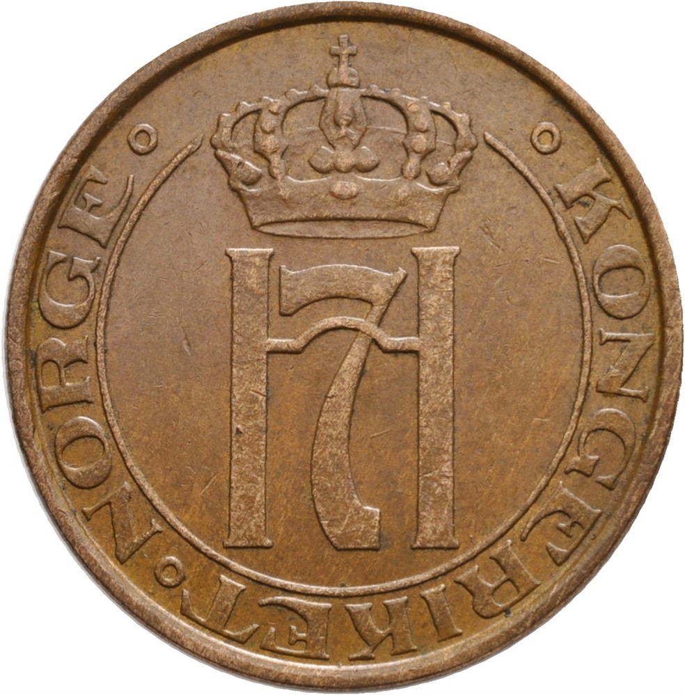 5 øre 1930 Haakon VII. Kv.01