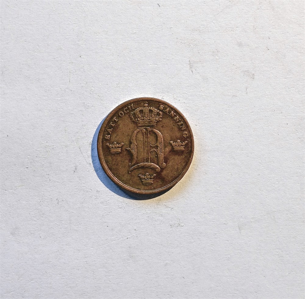 Sverige 1/6 skilling 1844 kv. 1+