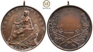 Folket i Vaaben. Med Korslagte gevær revers. Bronse Kv.0/01