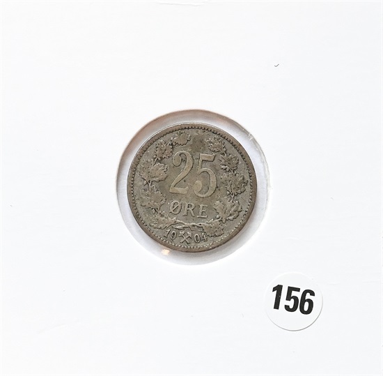 Norge 25 øre 1904 kv. 1