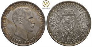 2 kroner 1916 Haakon VII. Kv.0/01