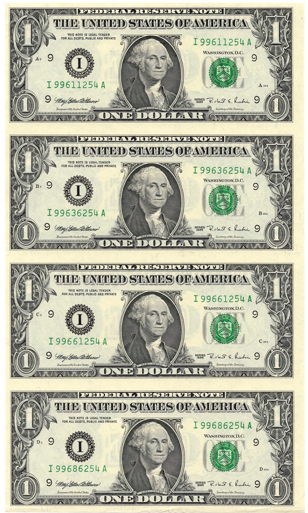 US dollar 1995 i helark. Kv.0