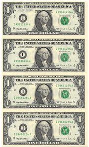 US dollar 1995 i helark. Kv.0