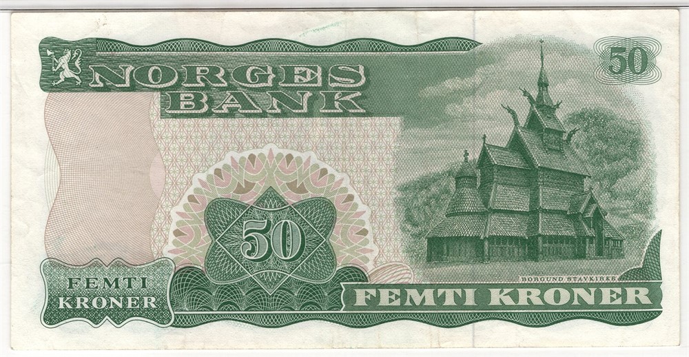 50 kroner 1976 Z. Erstatningsseddel. SSS seddel. Kv.1