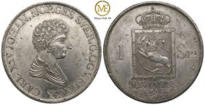 Speciedaler 1827 Carl XIV Johan. Kv.0