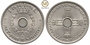 1 krone 1938 Haakon VII. Kv.0