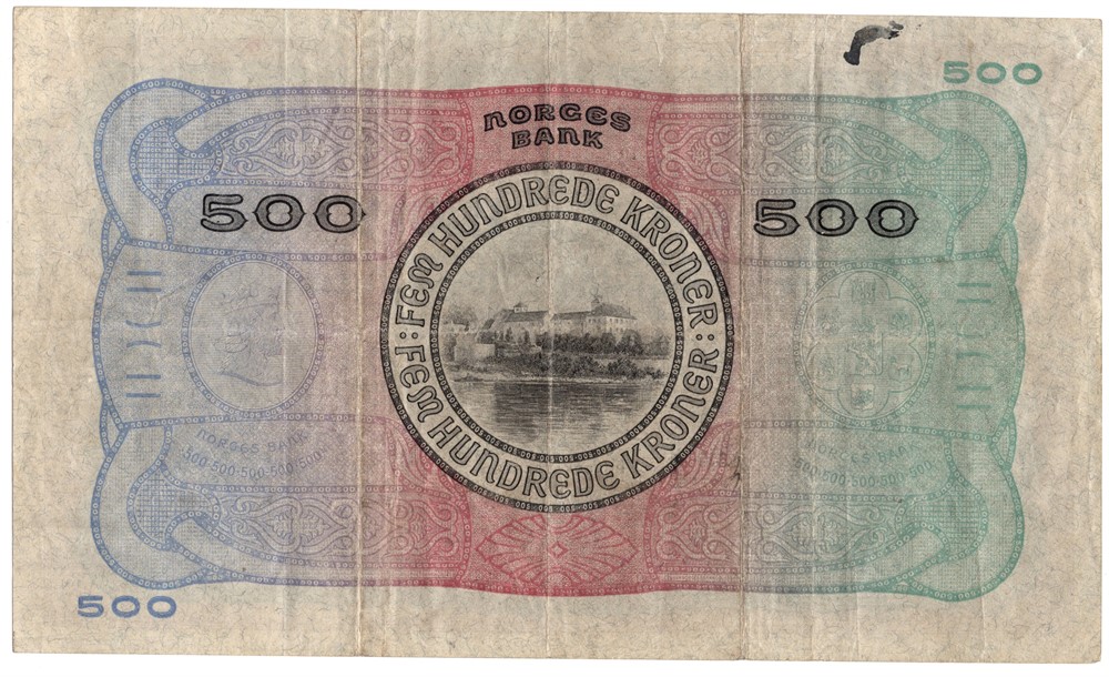 500 kroner 1918 A.0112941. SSS-Seddel. Kv.1