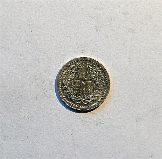 Nederland 10 cents 1912 kv. 0/01