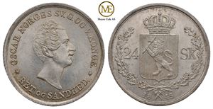 24 skilling 1845 Oscar I. Prakteksemplar