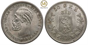 50 øre 1901 Oscar II. Kv.0