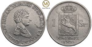 Speciedaler 1834 Carl XIV Johan. Kv.1+