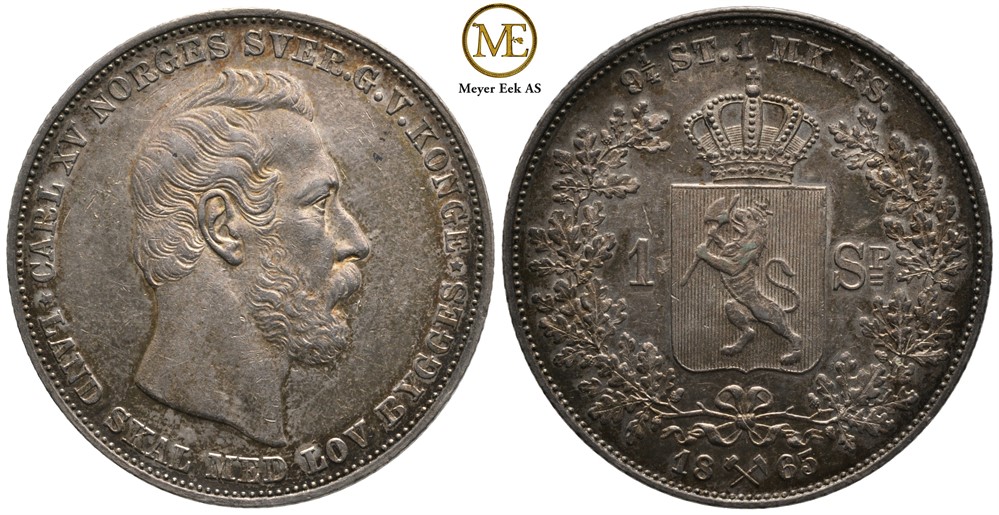 Speciedaler 1865 Carl XV. Kv.0/01