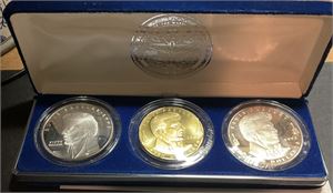 Elvis sett 5,10,50 $ 1993 Marshall Island en i sølv proof