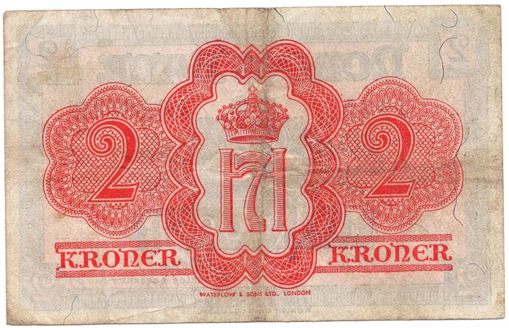 2 kroner 1942 A.640342 London Utg. Kv.1