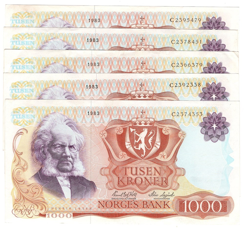 Lot. 1000 kroner 1983 C. VK