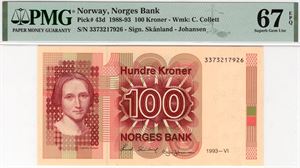 100 kroner 1993. 67 EPQ