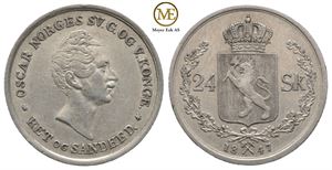 24 skilling 1847 Oscar I. Kv.01