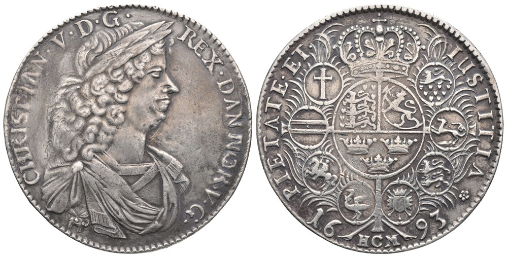 Speciedaler 1693 Christian V. Kv.1+/01