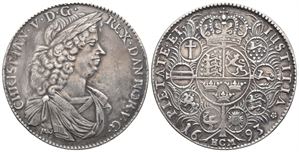 Speciedaler 1693 Christian V. Kv.1+/01