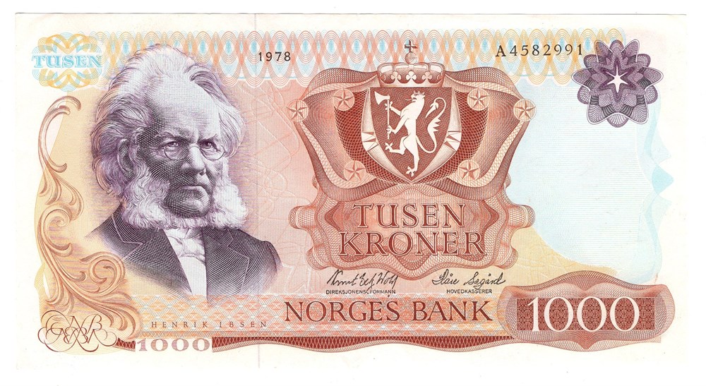 1000 kroner 1978 A. Kv.1+