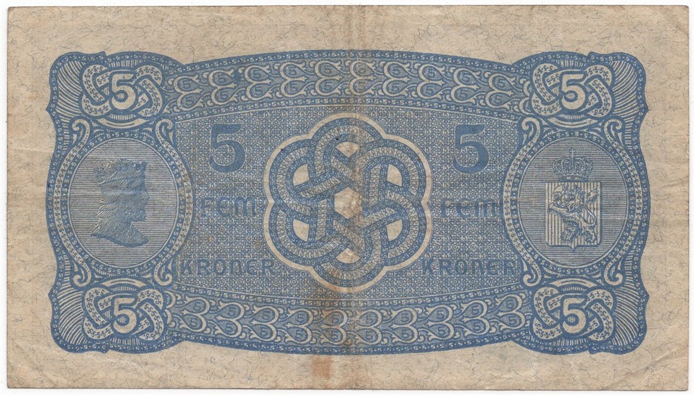 5 kroner 1920 G.7695437. Kv.1
