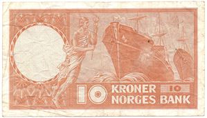 10 kroner 1968 Z.0753925 erstatningsseddel. Kv.1-