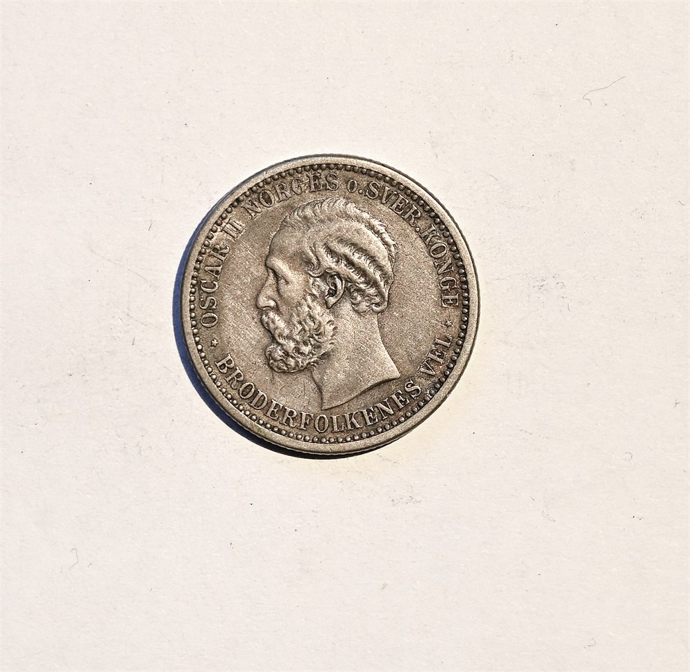 Norge 50 øre 1896 kv. 1+