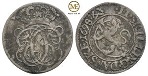 2 skilling 1698 Christian V. Variant. Kv.1/1+