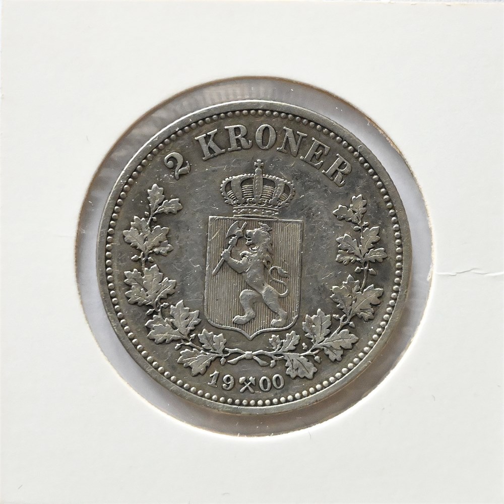 Norge 2 kroner 1900 kv. 1
