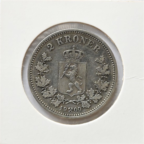 Norge 2 kroner 1900 kv. 1