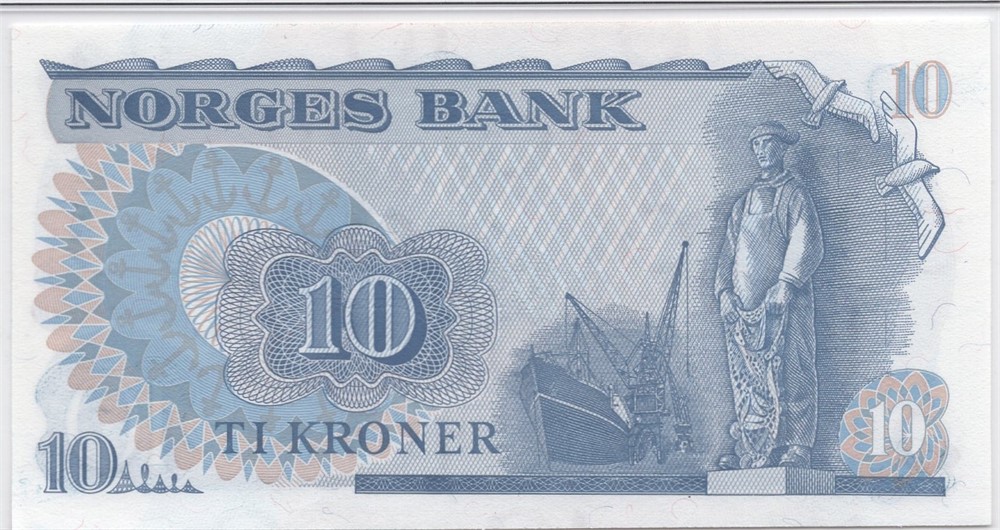 10 kroner 1978 HK erstatningsseddel. Kv.0