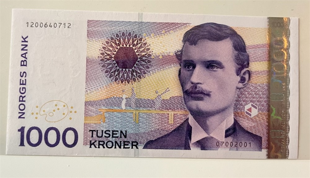 1000 kroner 2001 VII utg. Kv.0