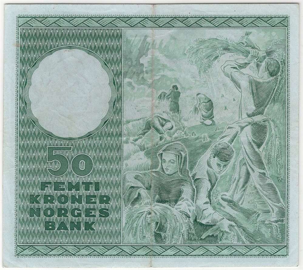 50 kroner 1965 Z.0263278 erstatningsseddel. Kv.1+