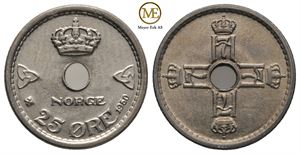 25 øre 1950 Haakon VII. Kv.0