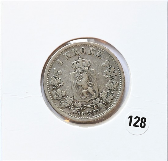Norge 1 krone 1877 kv. 1/1-