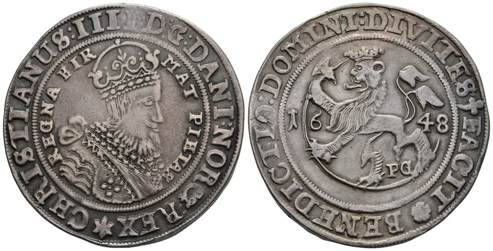 Speciedaler 1648 Christian IV. Kv.1+