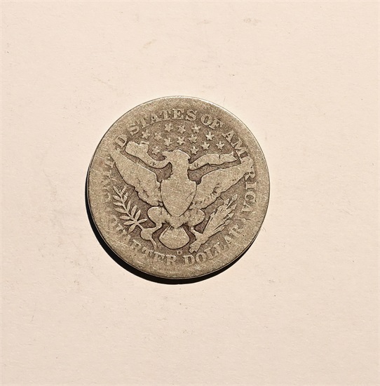 USA 1/4 dollar 1909 D kv. 1-