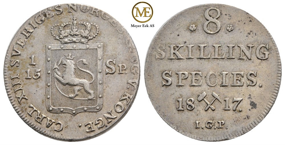 8 skilling 1817 Carl XIII. Kv.01