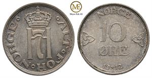 10 øre 1912 Haakon VII. Kv.0