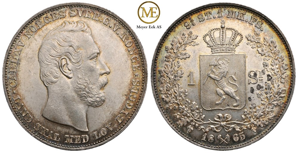 Speciedaler 1865 Carl XV. Kv.0