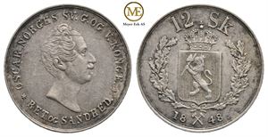 12 skilling 1848 Oscar I. Kv.01