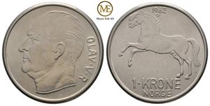 1 krone 1962 Olav V. Kv.0