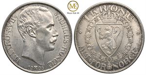 1 krone 1908 p/p Haakon VII. Kv.0