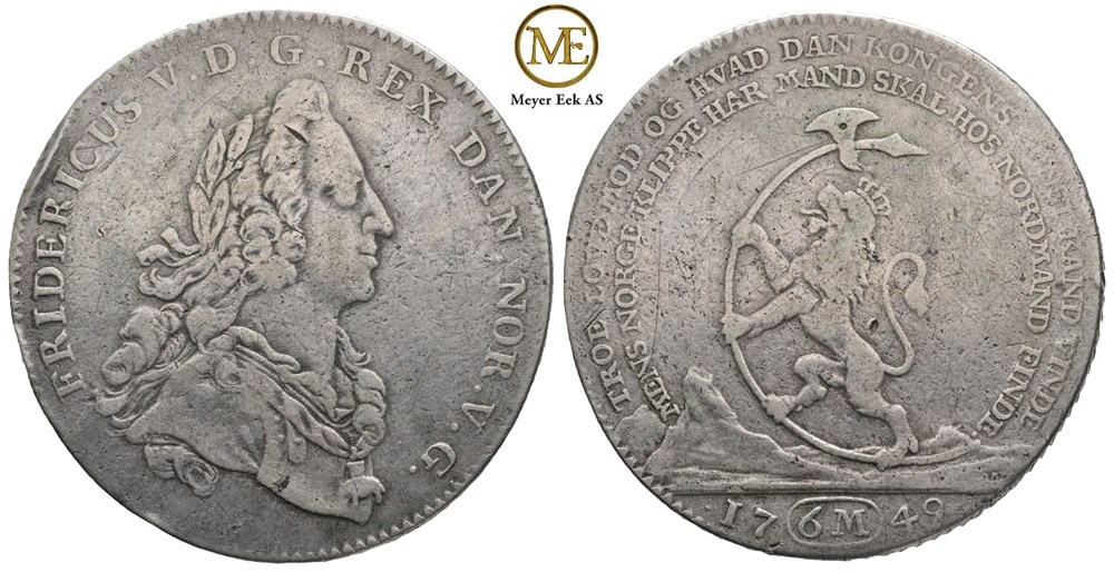 Reisedaler 1749 Frederik V. Kv.1
