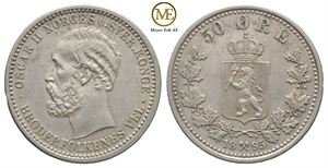 50 øre 1895 Oscar II. Kv.01