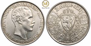 2 kroner 1908 Haakon VII. Kv.0