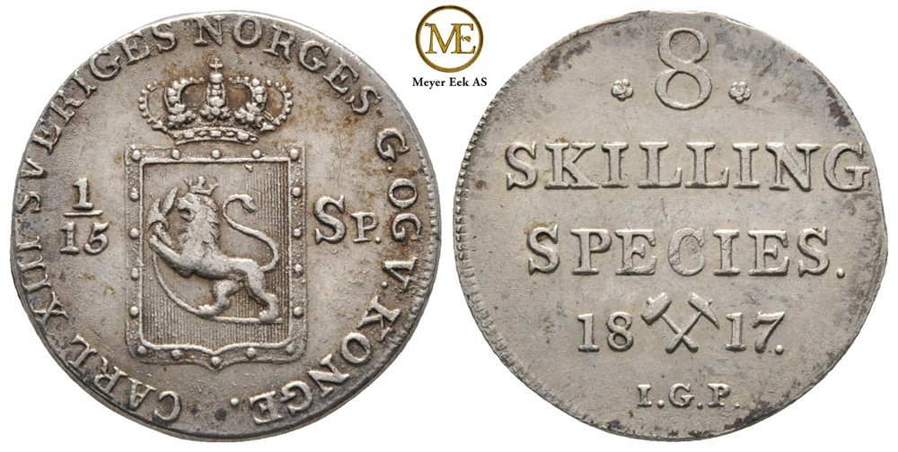 8 skilling 1817 Carl XIII. Kv.01